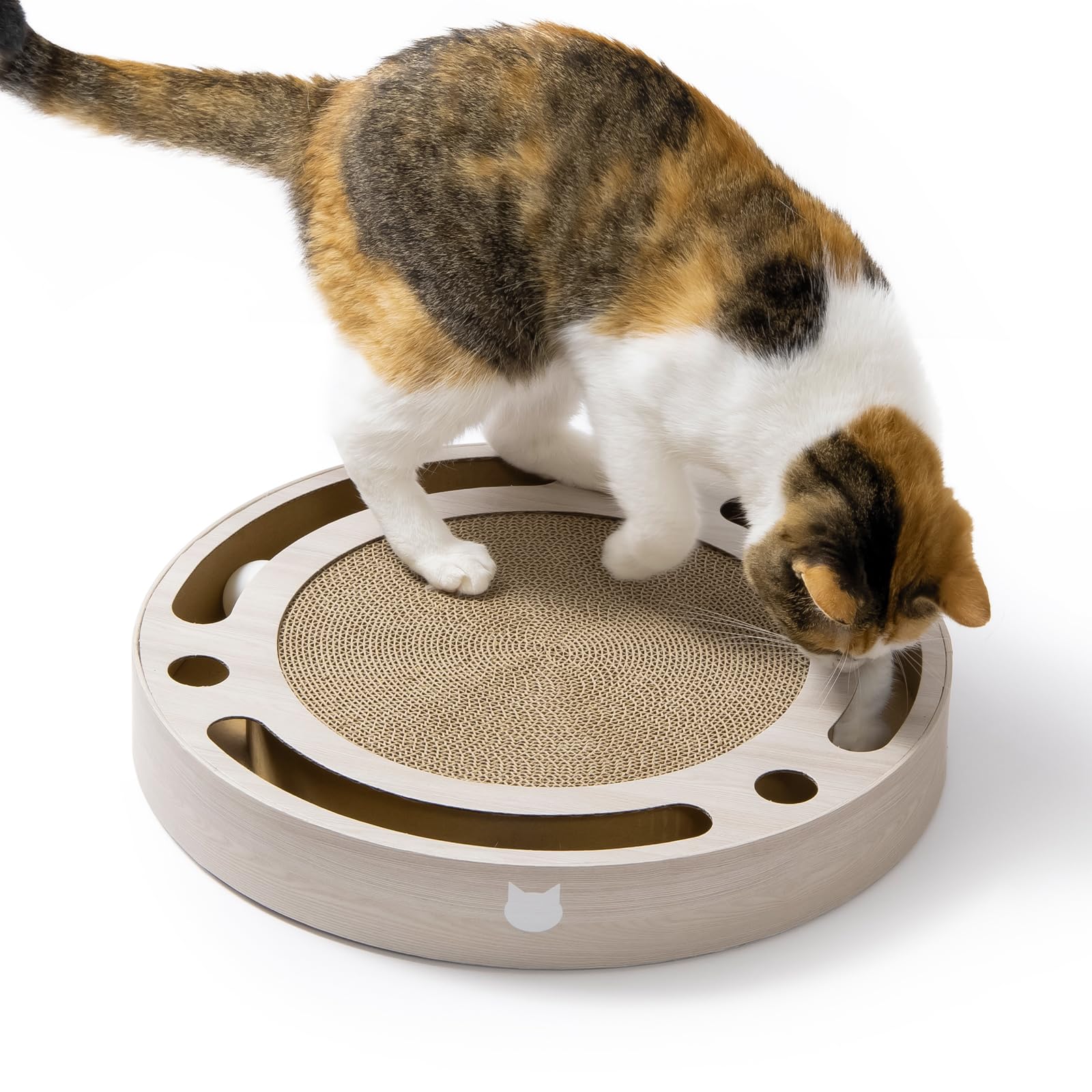 Amazon.co.jp: 猫壱 バリバリパッドコロコロボール サークル 爪研ぎ 猫